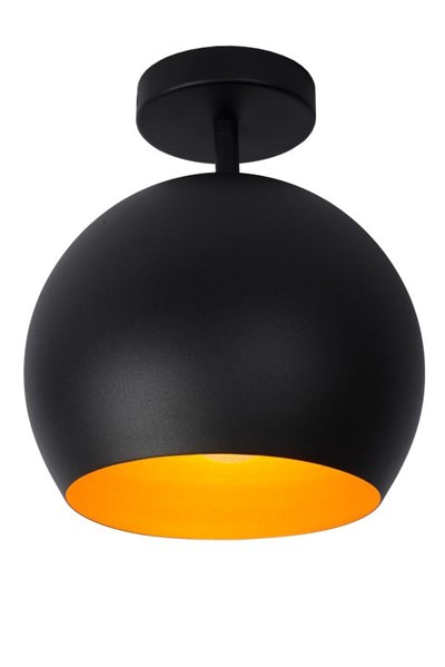 Lucide BINK - Lámpara de techo - Ø 25 cm - 1xE27 - Negro