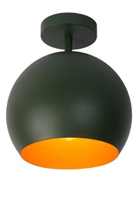 Lucide BINK - Deckenleuchte - Ø 24,5 cm - 1xE27 - Grün EINgeschaltet 3