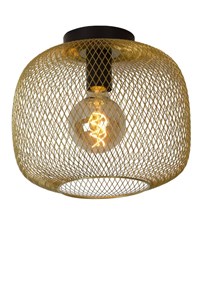 Lucide MESH - Flush ceiling light - Ø 30 cm - 1xE27 - Matt Gold / Brass on 2