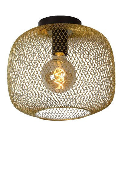 Lucide MESH - Lámpara de techo - Ø 30 cm - 1xE27 - Oro mate / Latón