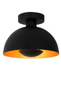 Lucide SIEMON - Lámpara de techo - Ø 25 cm - 1xE27 - Negro AAN