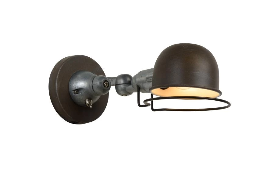 Lucide HONORE - Wall light - 1xE14 - Rust Brown - on 7