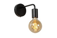 Lucide SCOTT - Wall light - 1xE27 - Black on