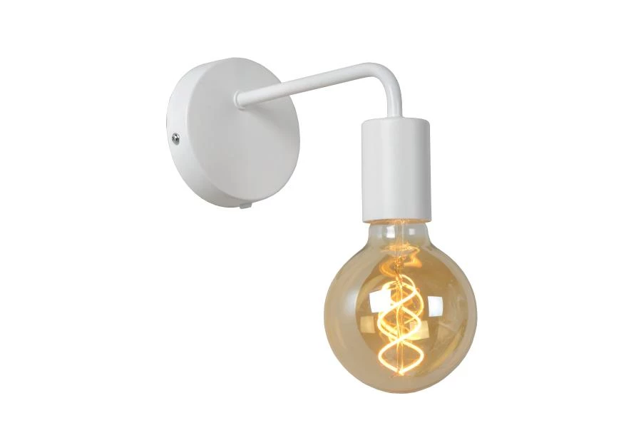 Lucide SCOTT - Wall light - 1xE27 - White - on 1