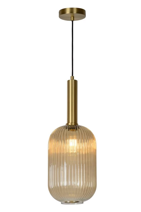 Lucide MALOTO - Pendant light - Ø 20 cm - 1xE27 - Amber - on 2