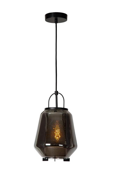 Lucide SISKA - Pendant light - 1xE27 - Smoke Grey