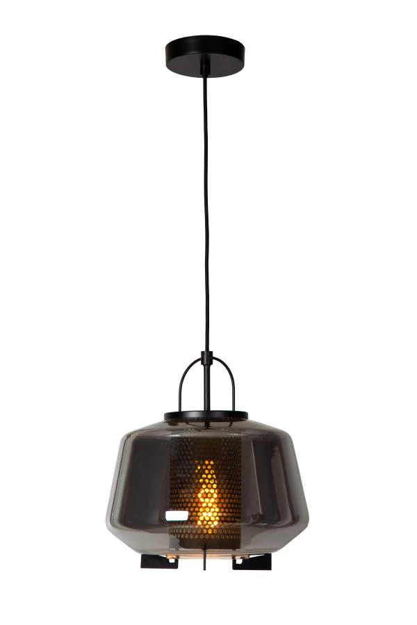 Lucide SISKA - Pendant light - 1xE27 - Smoke Grey - on 5