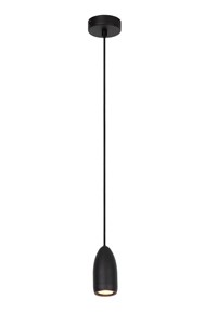 Lucide EVORA - Hanglamp - Ø 10 cm - 1xGU10 - Zwart aan