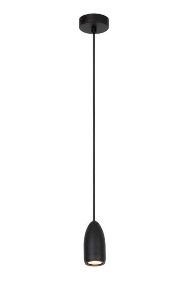 Lucide EVORA - Pendant light - Ø 10 cm - 1xGU10 - Black