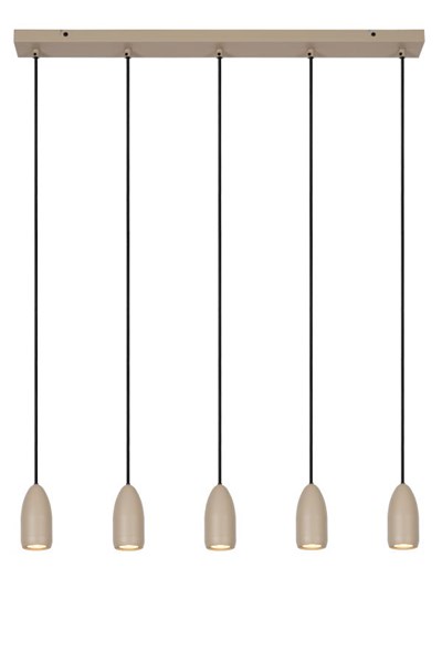 Lucide EVORA - Suspension - Ø 10 cm - 5xGU10 - Taupe