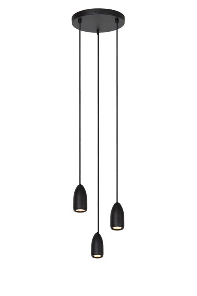 Lucide EVORA - Suspension - Ø 25 cm - 3xGU10 - Noir