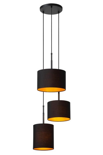 Lucide MAYA - Lámpara colgante - Ø 46 cm - 3xE27 - Negro