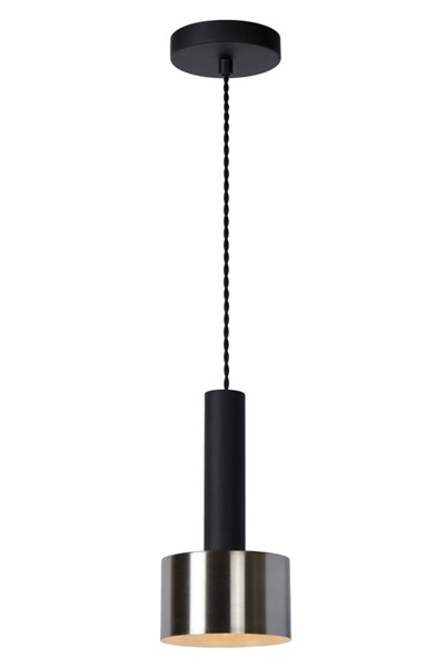 Lucide TEUN - Lámpara colgante - Ø 13 cm - 1xE27 - Negro