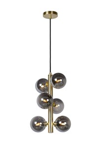 Lucide TYCHO - Pendant light - Ø 25,5 cm - 6xG9 - Matt Gold / Brass on 2