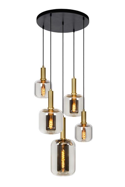 Lucide JOANET - Suspension - Ø 66 cm - 5xE27 - Fumé