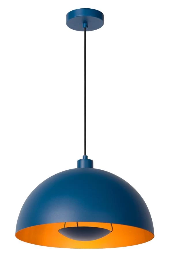 Lucide SIEMON - Hanglamp - Ø 40 cm - 1xE27 - Blauw - aan 5
