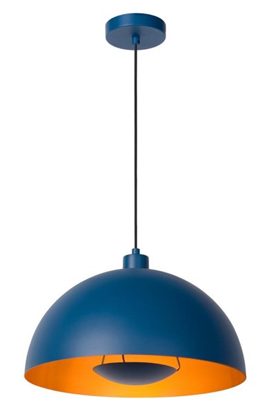 Lucide SIEMON - Lámpara colgante - Ø 40 cm - 1xE27 - Azul