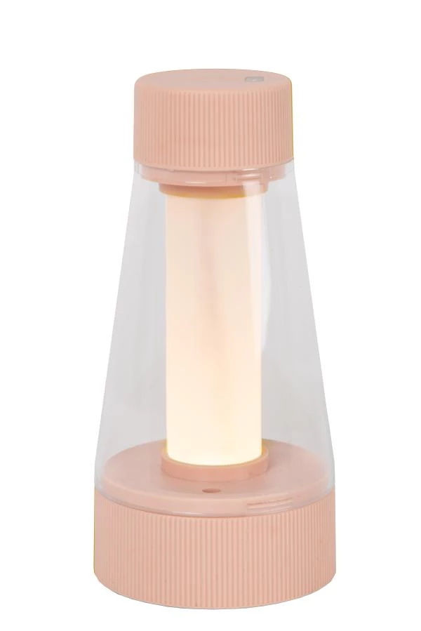 Lucide LORALI - Rechargeable Table lamp - Battery pack/batteries - LED Dim. - IP44 - Pink - on 6