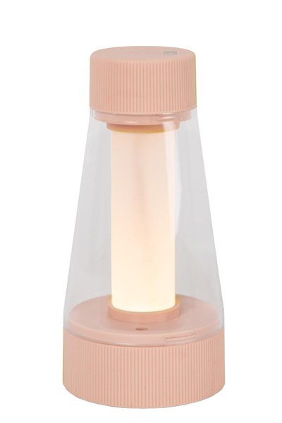 Lucide LORALI - Tafellamp - Batterijen - LED Dimb. - IP44 - Roze