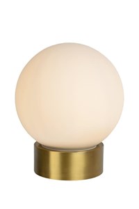 Lucide JORIT - Lampe de table - Ø 20 cm - 1xE27 - Opalin allumé 1