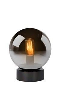 Lucide JORIT - Lampe de table - Ø 20 cm - 1xE27 - Fumé allumé 5