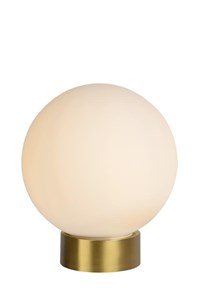 Lucide JORIT - Lampe de table - Ø 25 cm - 1xE27 - Opalin allumé 1