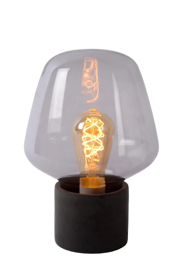 Lucide BECKY - Lampe de table - Ø 20 cm - 1xE27 - Fumé - AAN 5