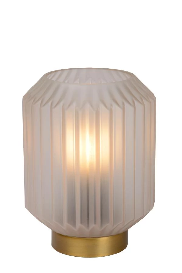 Lucide SUENO - Lampe de table - Ø 13 cm - 1xE14 - Blanc - allumé 1