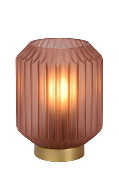 Lucide SUENO - Lámpara de mesa - Ø 13 cm - 1xE14 - Rosa