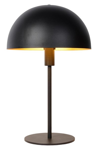 Lucide SIEMON - Lampe de table - Ø 25 cm - 1xE14 - Noir