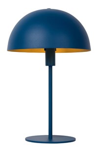 Lucide SIEMON - Tischlampe - Ø 25 cm - 1xE14 - Blau EINgeschaltet 5