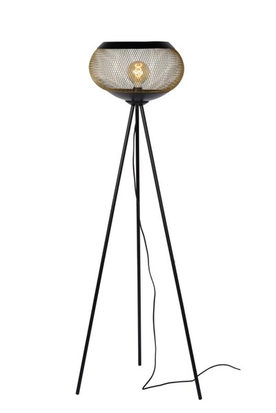 Lucide LUCAS - Lampadaire - Ø 40 cm - 1xE27 - Or Mat / Laiton