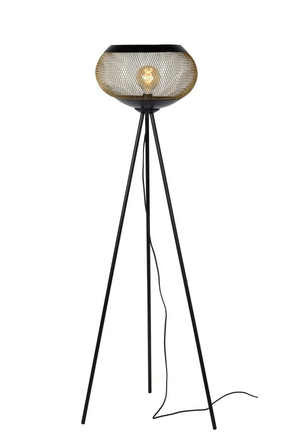 Lucide LUCAS - Stehlampe - Ø 40 cm - 1xE27 - Mattes Gold / Messing - AAN 2