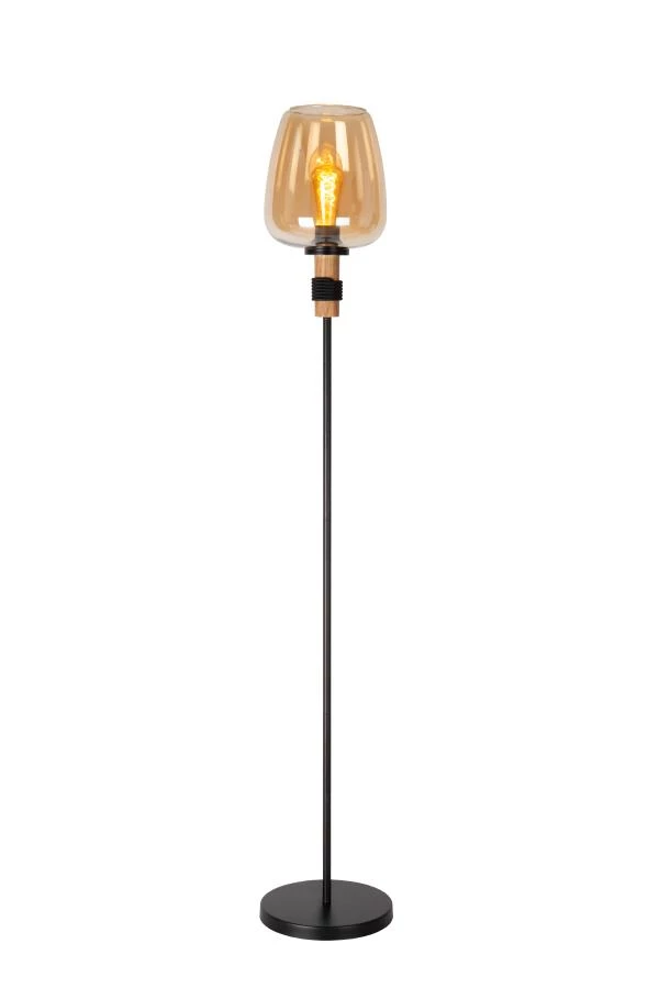 Lucide ILONA - Floor lamp - Ø 34 cm - 1xE27 - Amber - on 2