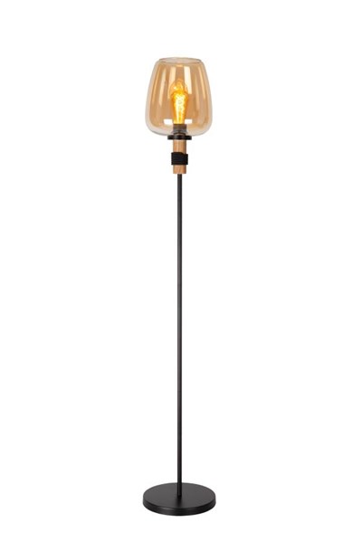 Lucide ILONA - Floor lamp - Ø 34 cm - 1xE27 - Amber