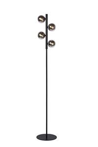 Lucide TYCHO - Vloerlamp - 4xG9 - Zwart aan