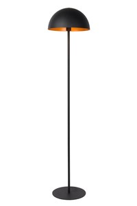 Lucide SIEMON - Vloerlamp - Ø 35 cm - 1xE27 - Zwart aan