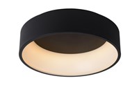 Lucide TALOWE LED - Plafonnière - Ø 45,5 cm - LED Dimb. - 1x30W 3000K - Zwart aan