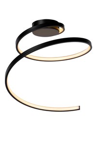 Lucide MAXENCE - Flush ceiling light - Ø 46 cm - LED Dim. - 1x24W 3000K - 3 StepDim - Black on