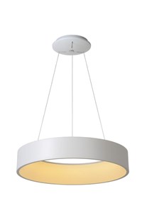 Lucide TALOWE LED - Hanglamp - Ø 60 cm - LED Dimb. - 1x39W 3000K - Wit aan 1