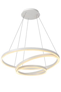 Lucide TRINITI - Hanglamp - Ø 80 cm - LED Dimb. - 3000K - Wit aan 1