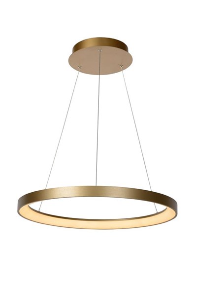 Lucide VIDAL - Lámpara colgante - Ø 58 cm - LED Regul. - 1x48W 2700K - Oro mate / Latón