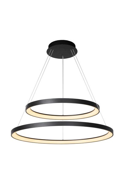 Lucide VIDAL - Suspension - Ø 78 cm - LED Dim. - 1x92W 2700K - Noir