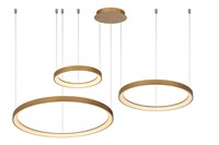 Lucide VIDAL - Pendant light - Ø 78 cm - LED Dim. - 1x120W 2700K - Matt Gold / Brass on 2