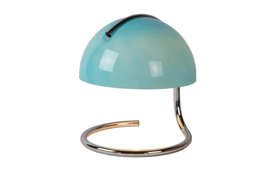 Lucide CATO - Lampe de table - Ø 23,5 cm - 1xE27 - Bleu - allumé 5