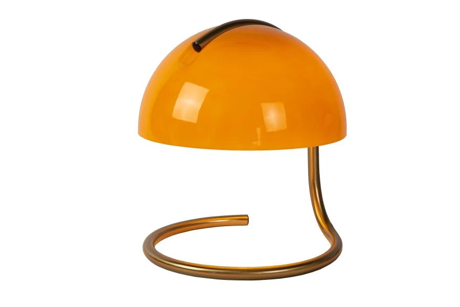 Lucide CATO - Lampe de table - Ø 23,5 cm - 1xE27 - Orange - allumé 3
