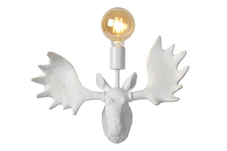 Lucide EXTRAVAGANZA MOOSE - Wandleuchte - 1xE27 - Weiß - EINgeschaltet 1