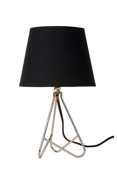 Lucide GITTA - Lámpara de mesa - Ø 17 cm - 1xE14 - Cromo