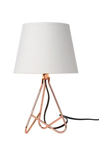 Lucide GITTA - Table lamp - Ø 17 cm - 1xE14 - Copper on 7