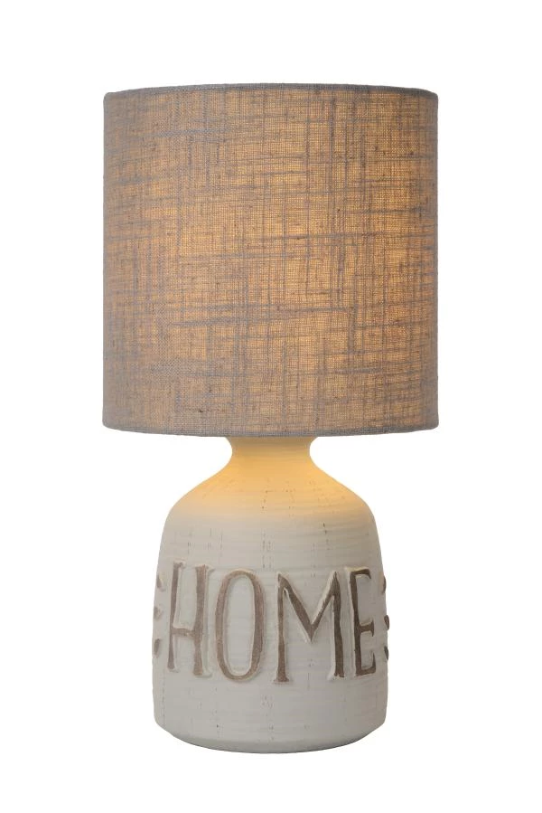 Lucide COSBY - Lámpara de mesa - Ø 16,5 cm - 1xE14 - Gris - encendido 6